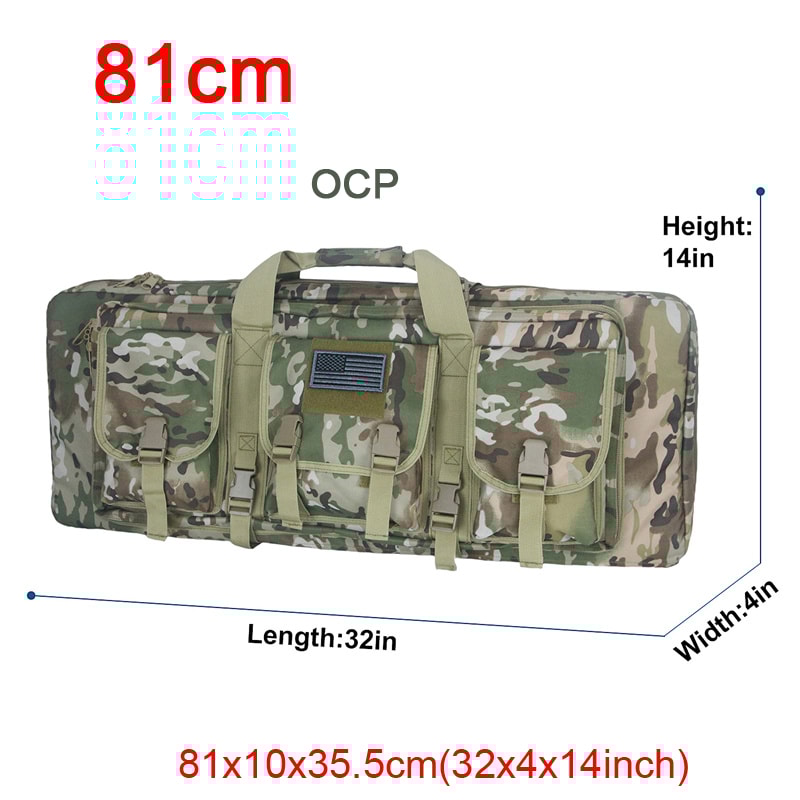 Molle Rifle Bag Tactical Double Rifle Case Sniper Backpack Airsoft Gun Holster For Hunting 9