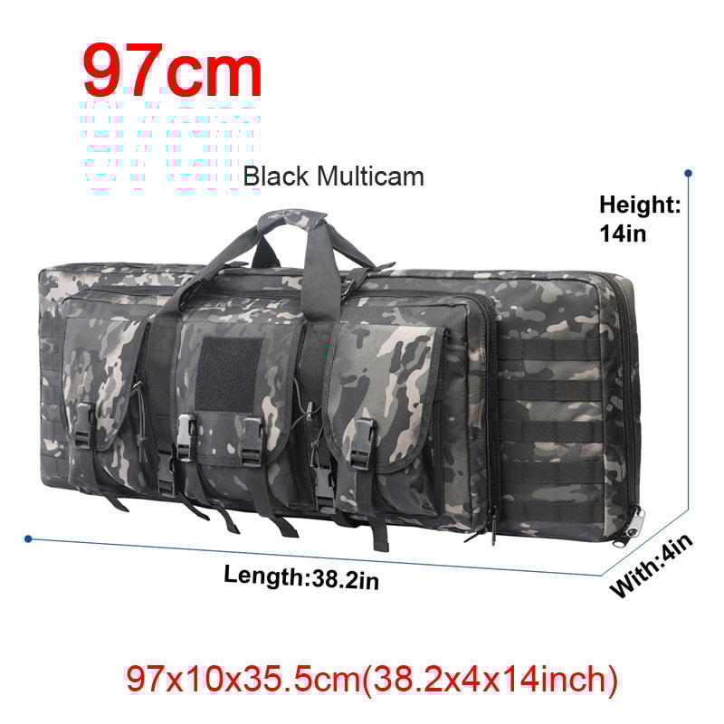 Molle Rifle Bag Tactical Double Rifle Case Sniper Backpack Airsoft Gun Holster For Hunting 10