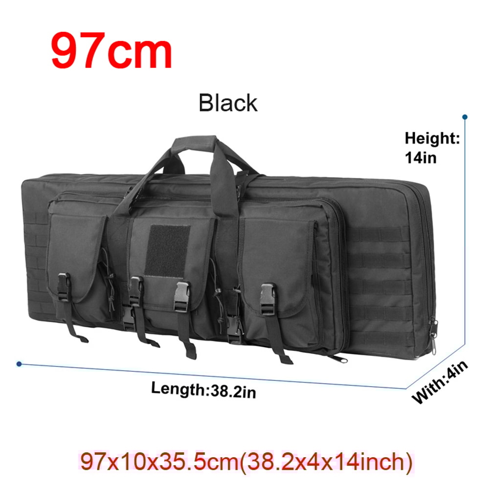Molle Rifle Bag Tactical Double Rifle Case Sniper Backpack Airsoft Gun Holster For Hunting 12