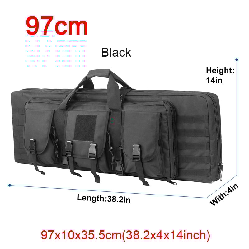 Molle Rifle Bag Tactical Double Rifle Case Sniper Backpack Airsoft Gun Holster For Hunting 12