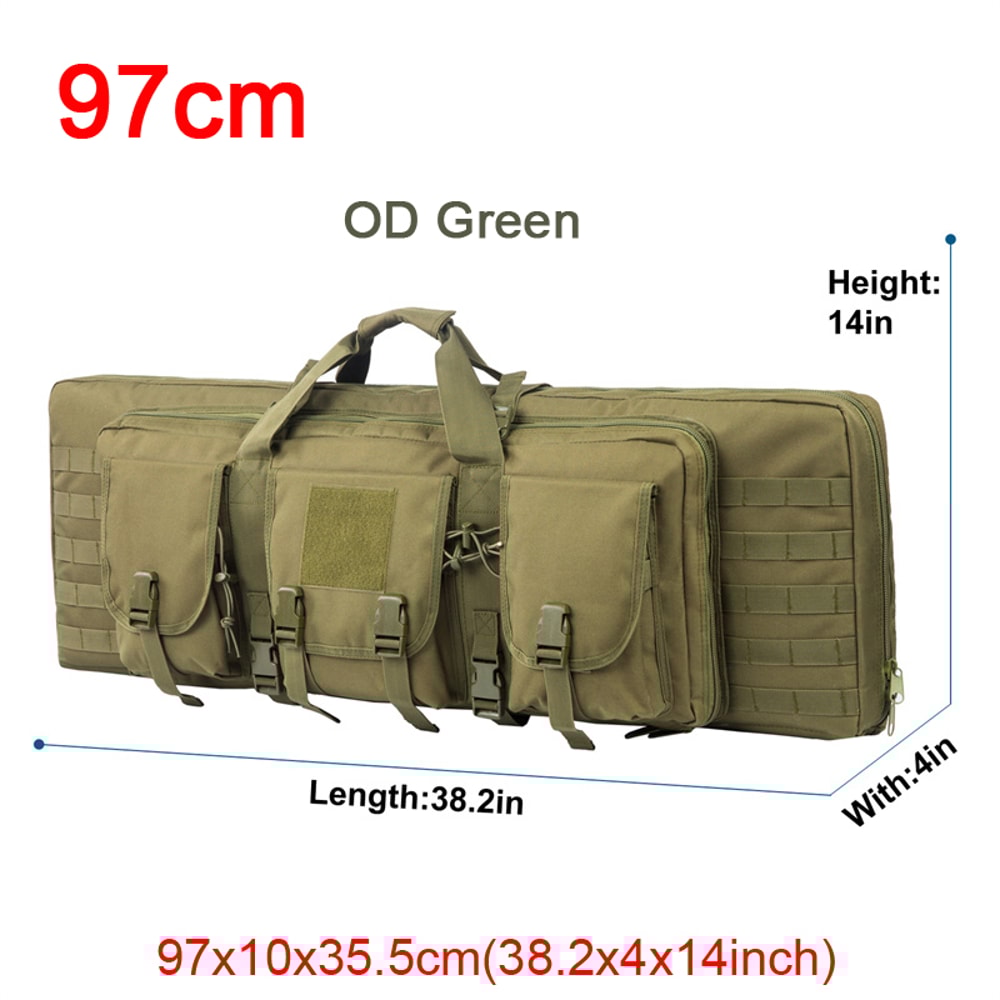 Molle Rifle Bag Tactical Double Rifle Case Sniper Backpack Airsoft Gun Holster For Hunting 13