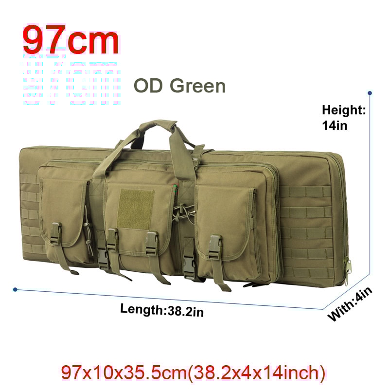 Molle Rifle Bag Tactical Double Rifle Case Sniper Backpack Airsoft Gun Holster For Hunting 13
