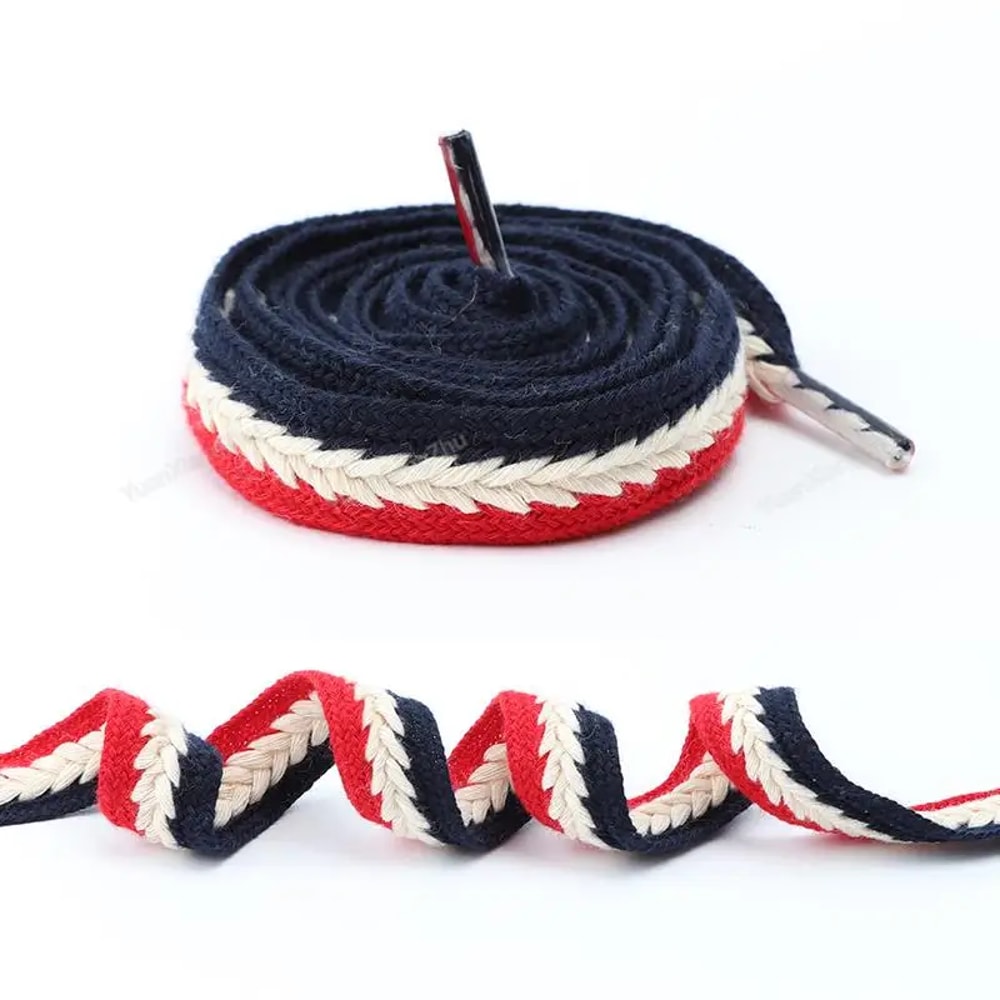 Fashion Wheat Shoelaces 1Pair Sneakers Flat Shoelace 15cm Widen Brand Cotton Laces For Shoes 3