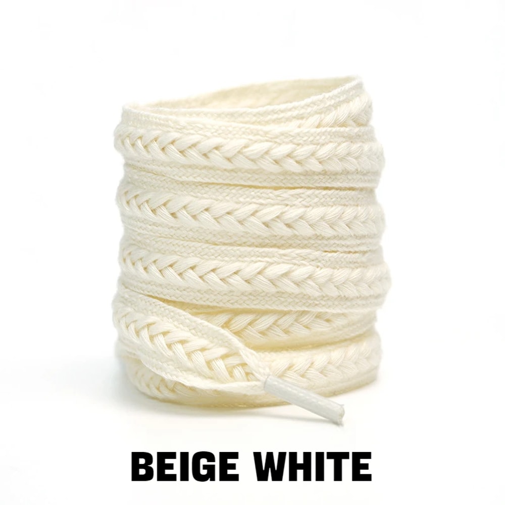 Fashion Wheat Shoelaces 1Pair Sneakers Flat Shoelace 15cm Widen Brand Cotton Laces For Shoes 7