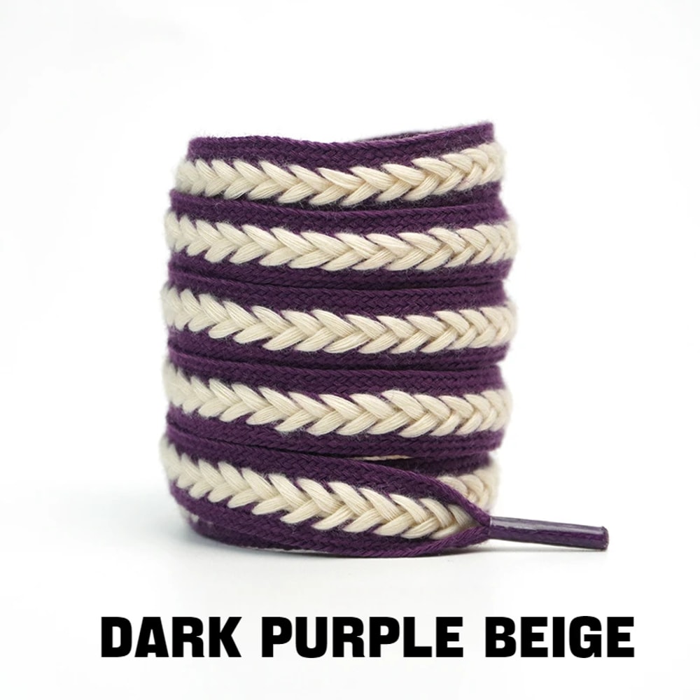 Fashion Wheat Shoelaces 1Pair Sneakers Flat Shoelace 15cm Widen Brand Cotton Laces For Shoes 6