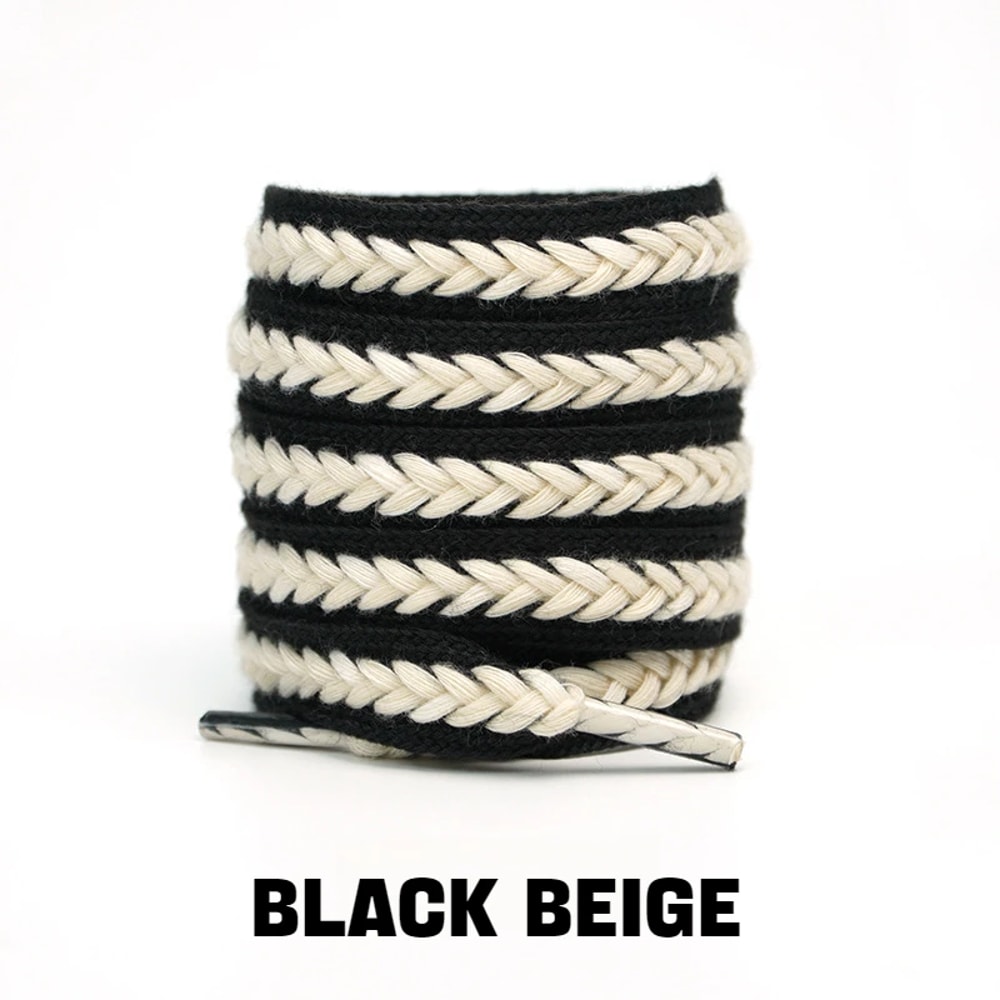 Fashion Wheat Shoelaces 1Pair Sneakers Flat Shoelace 15cm Widen Brand Cotton Laces For Shoes 8