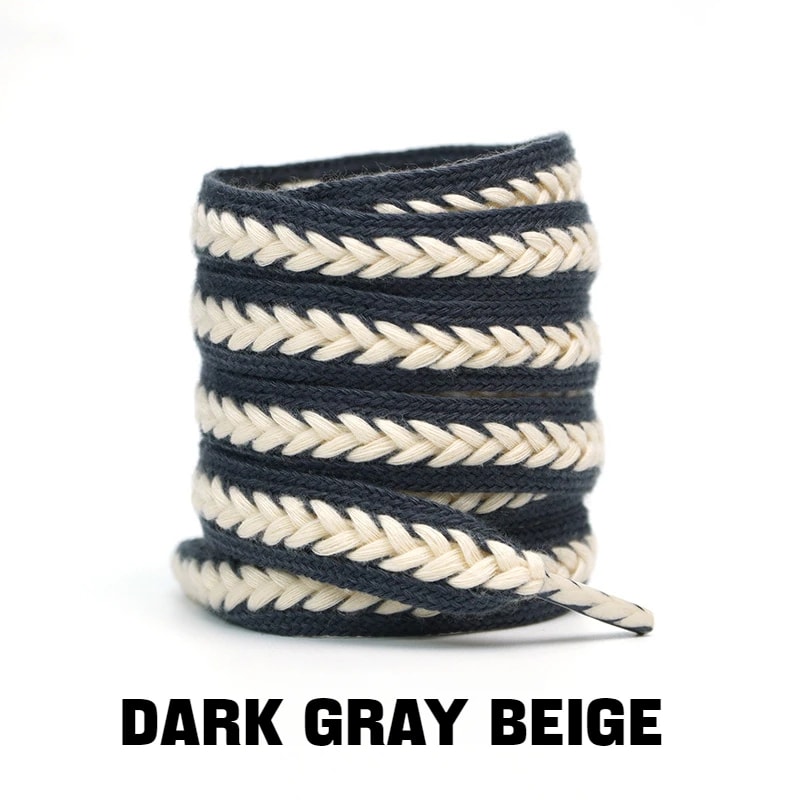 Fashion Wheat Shoelaces 1Pair Sneakers Flat Shoelace 15cm Widen Brand Cotton Laces For Shoes 11