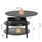 Round Lift Top Coffee Table with Storage, Hidden Compartment, Farmhouse Style Coffee Table for Living Room