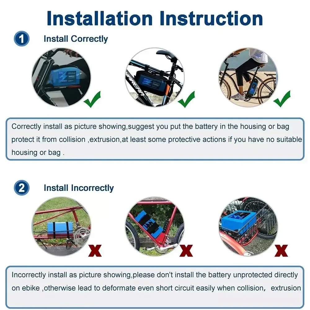 Ebike Battery For Bicycle Electric Bike Lithium Battery Pack 20000mAh Scooter And Motorcycle Batter 7