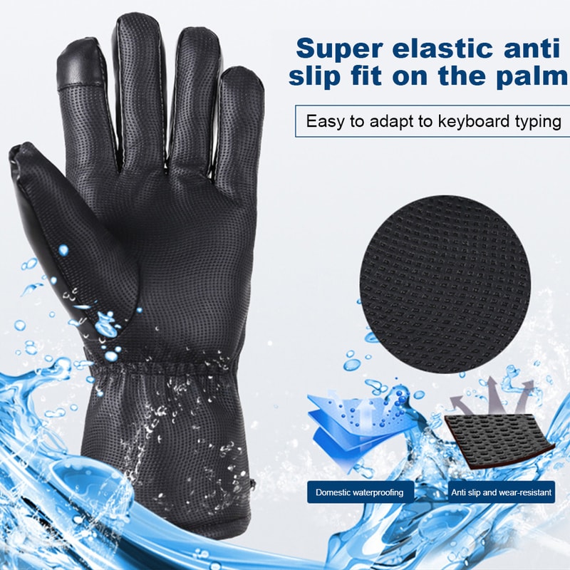 Battery Powered Heating Gloves, Rechargeable Heated Gloves with Temperature Levels, Outdoor, Ski, Motorcycle