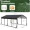 Outdoor Heavy Duty Carport, Metal Carport with Reinforced Base, Galvanized Car Shelter for Pickup,