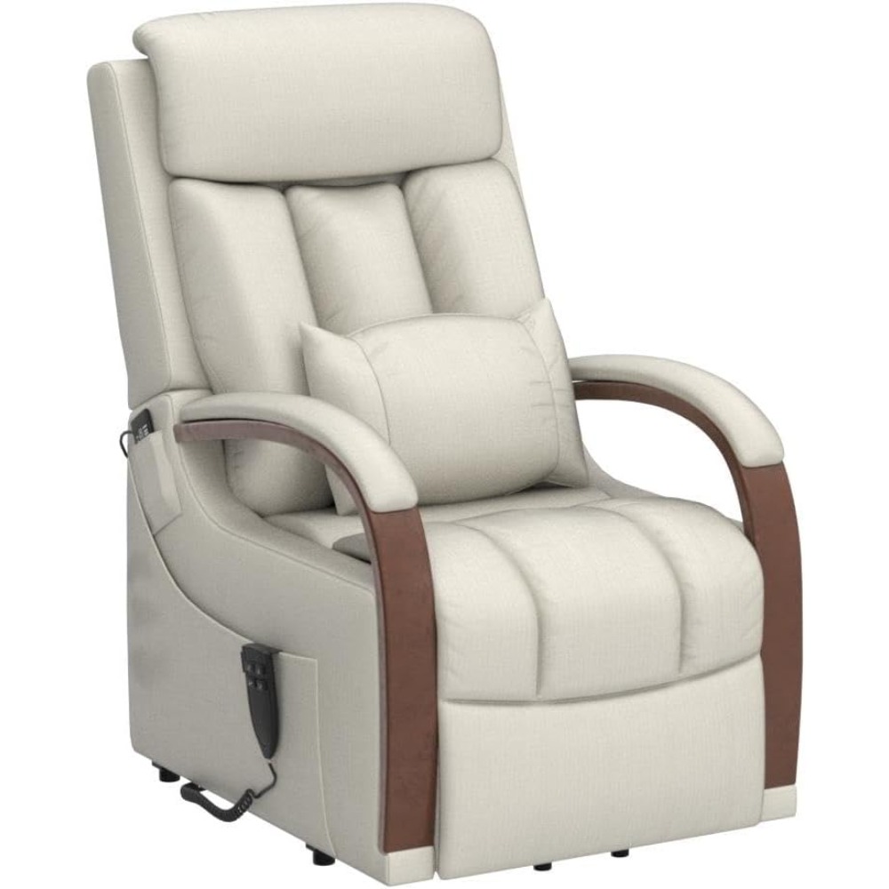 Dual Motor Power Sofa for Seniors, Comfortable Reclining Lift Chair with Heat and Massage Features