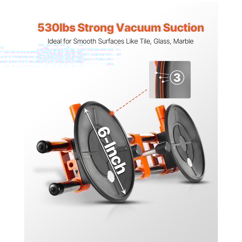 Manual Stone Seam Setter with Suction Cups, SucceBuy Marble Splicing Installation Tool for Tile