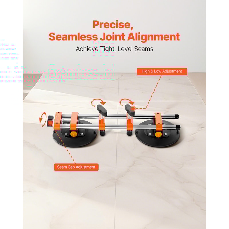 Manual Stone Seam Setter with Suction Cups, SucceBuy Marble Splicing Installation Tool for Tile