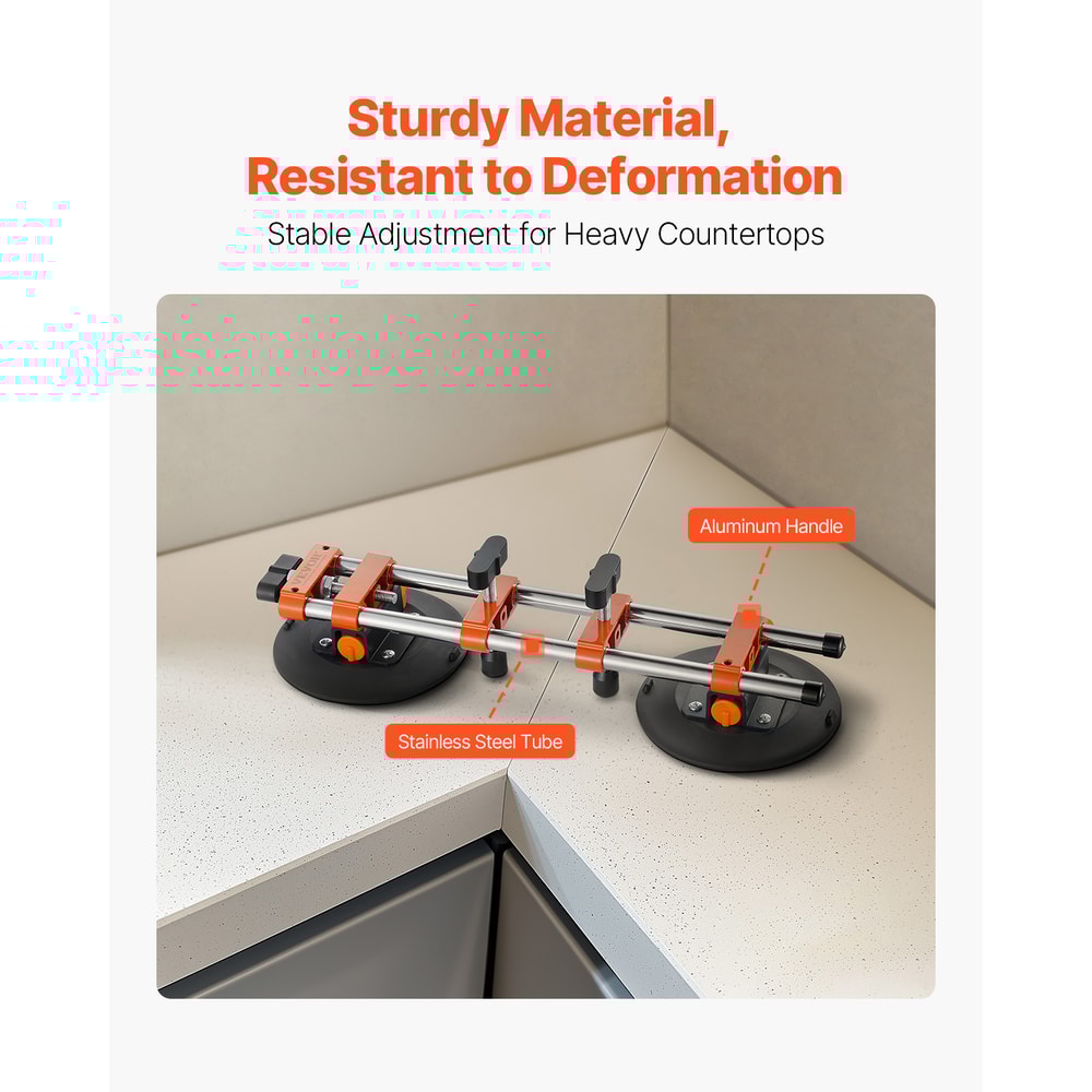 Manual Stone Seam Setter with Suction Cups, SucceBuy Marble Splicing Installation Tool for Tile