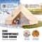 SucceBuy Canvas Bell Tent, Yurt Tent with Stove Jack, Breathable and Durable, Ideal for Camping