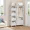 Freestanding Clothes Storage Organizer with Hanging Rod & Curtain, Portable Wardrobe Closet for Bedroom
