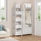 Freestanding Clothes Storage Organizer with Hanging Rod & Curtain, Portable Wardrobe Closet for Bedroom
