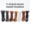 Casual Leather Shoelaces Waxed Round Laces For Boots Sport Shoes Shoestring Cord Ropes 3