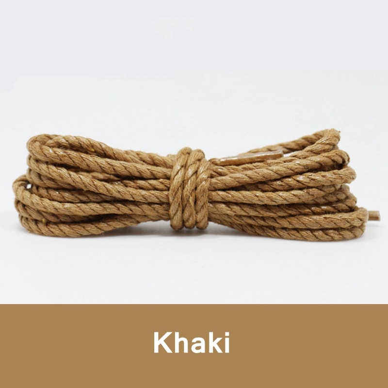 Casual Leather Shoelaces Waxed Round Laces For Boots Sport Shoes Shoestring Cord Ropes 7