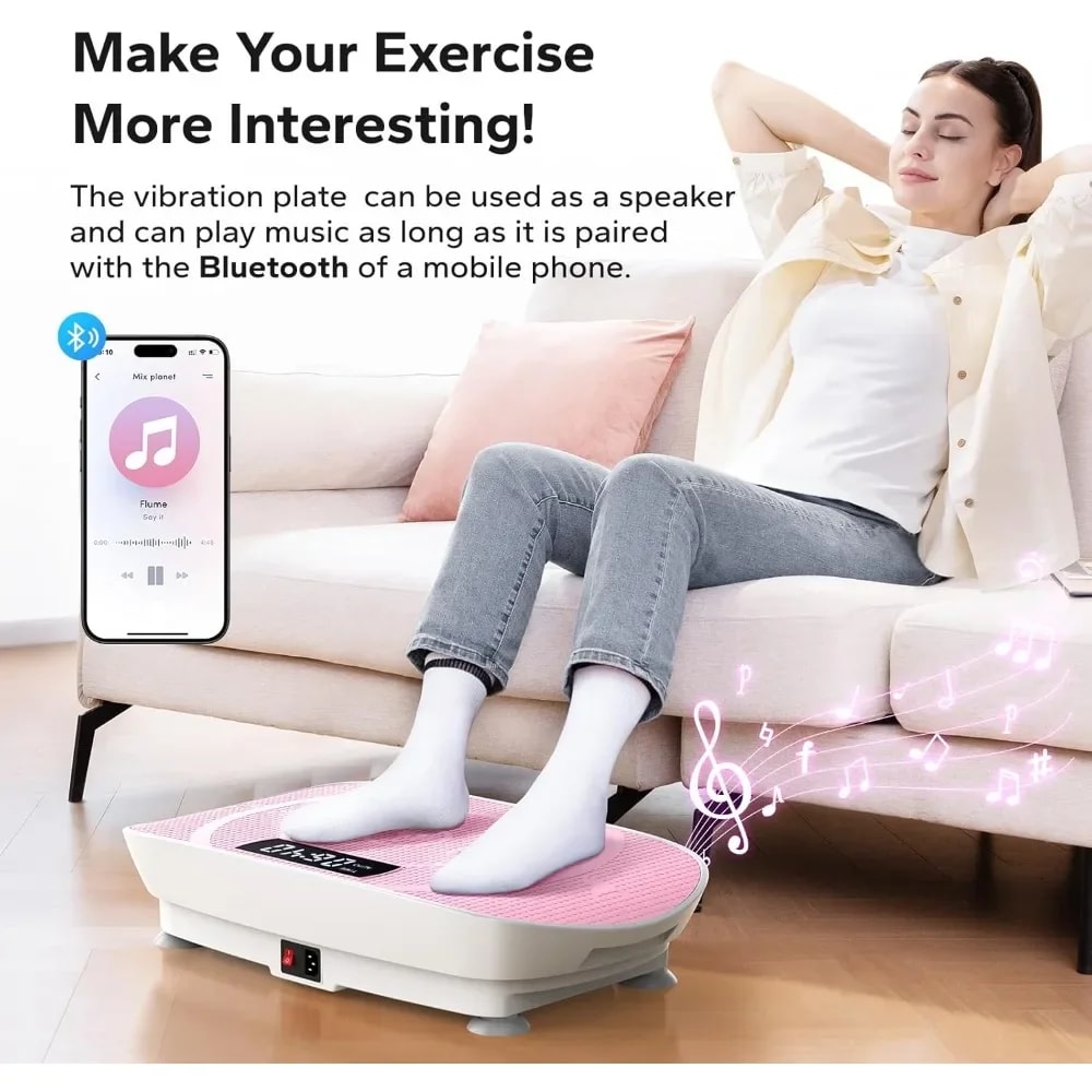 Whole Body Workout Power, Vibration Plate Exercise Machine, Vibrate Fitness Platform for Lymphatic Drainage