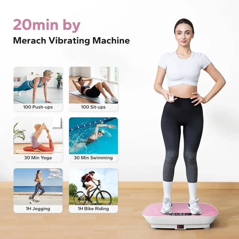 Whole Body Workout Power, Vibration Plate Exercise Machine, Vibrate Fitness Platform for Lymphatic Drainage