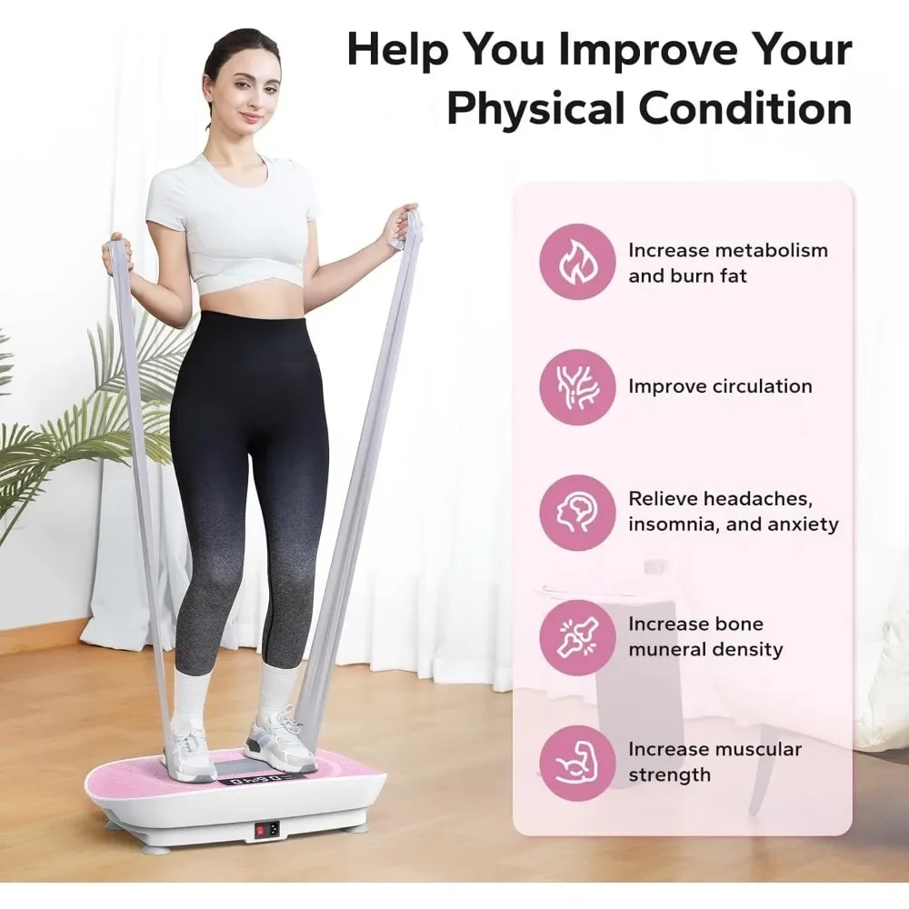 Whole Body Workout Power, Vibration Plate Exercise Machine, Vibrate Fitness Platform for Lymphatic Drainage