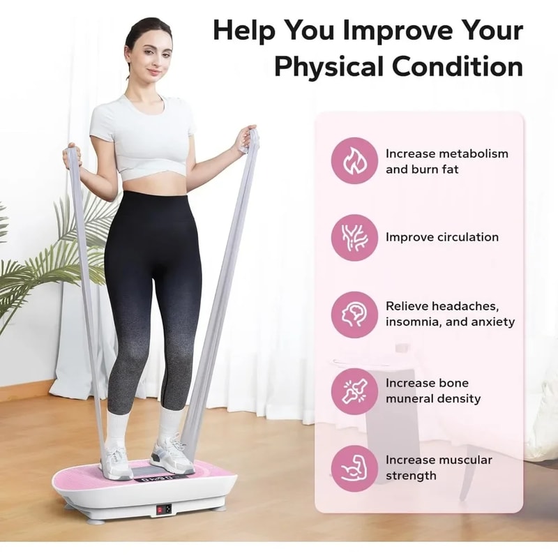 Whole Body Workout Power, Vibration Plate Exercise Machine, Vibrate Fitness Platform for Lymphatic Drainage