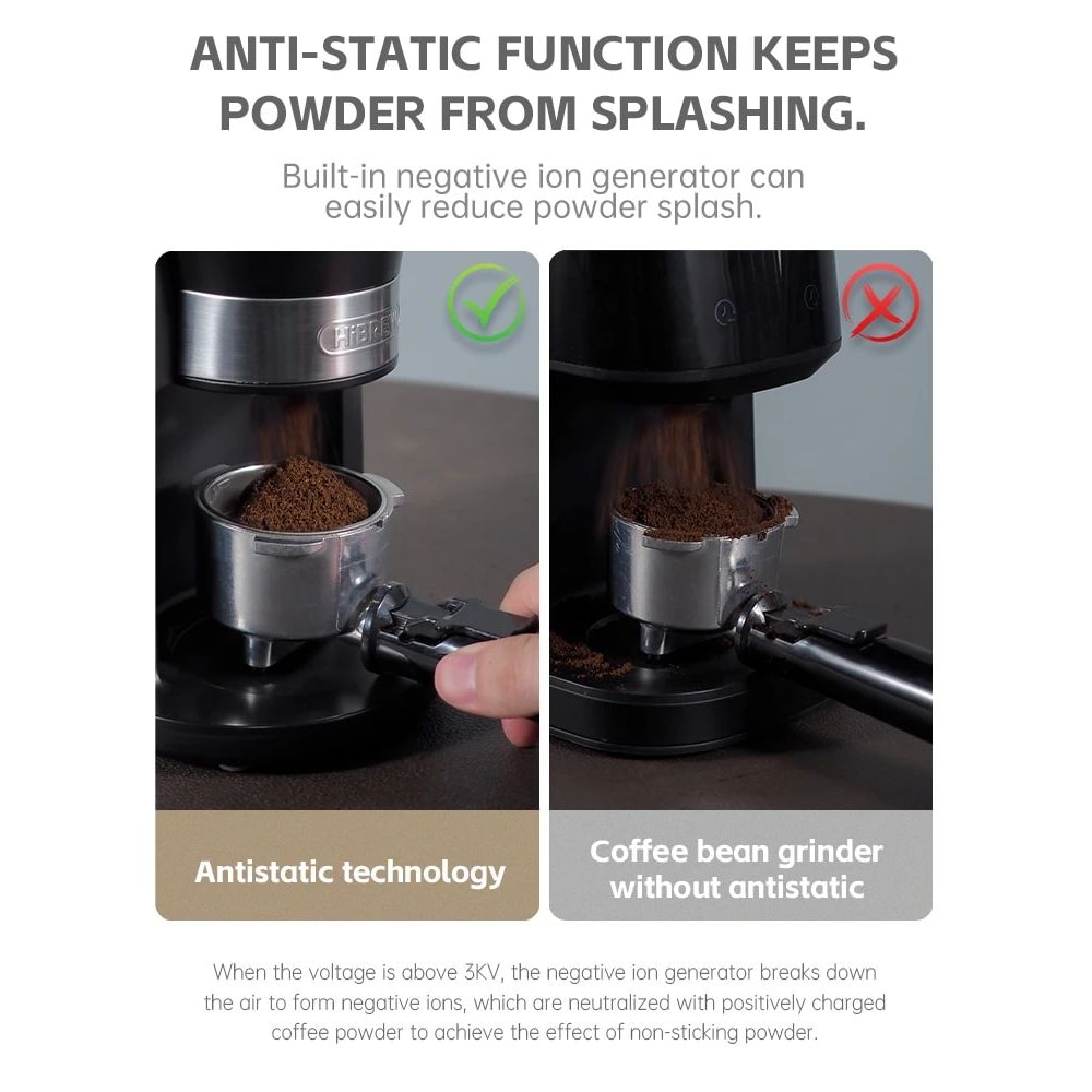 Electric Coffee Grinder With Gears Coffee Mill For Espresso American Coffee Pour Over Visual Bean S 3