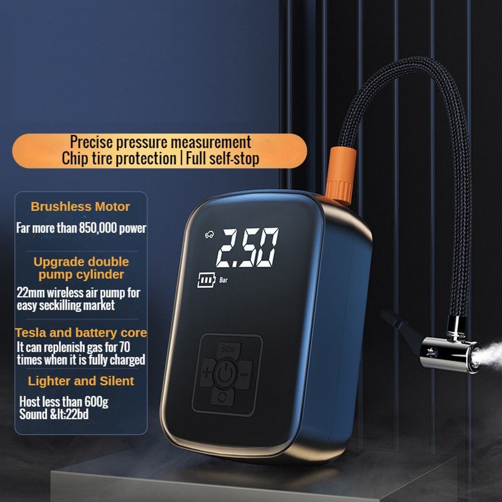 Portable Car Air Pump Air Compressor 12V 150PSI Wireless Tire Inflator For Motorcycle Bicycle Car T 3