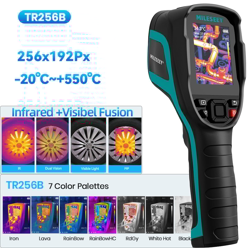 Thermal Imaging Camera Infrared Temperature Meter For PCB Pipeline Repairs 8