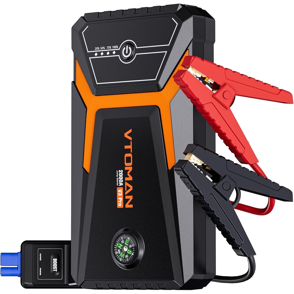 Portable Car Battery Charger for Gas,Diesel, Pro Jump Starter, Lithium Jump Box with LED Lights