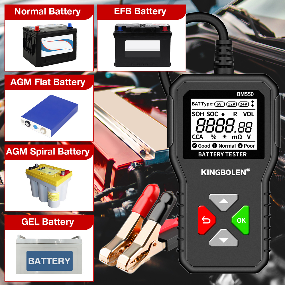 Car Battery Tester Auto Battery Analyzer Battery System Tool 3
