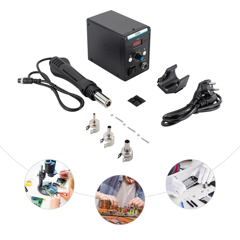 SMD Welding Station for Electronic Repair, Hot Air Desoldering Station with LED Display Screen