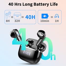 wireless earbuds, noise cancelling mic, bluetooth , charging case, waterproof in-ear earbuds
