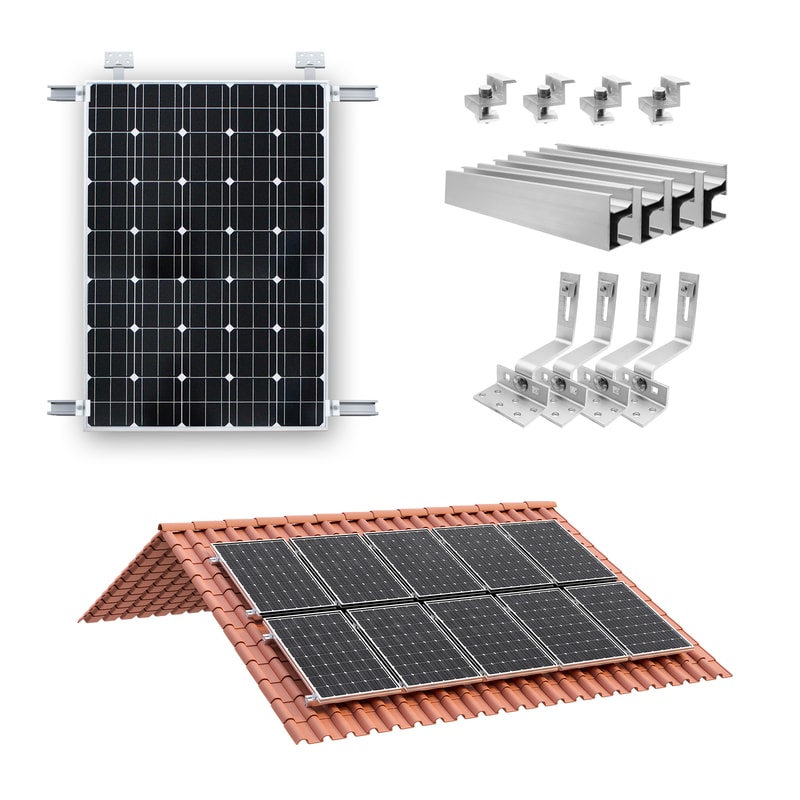 Solar Panel Mounting Set Aluminum Mounting Rail Photovoltaic Mounting Rail For Solar Panel 2