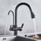 Black Pull Out Kitchen Faucet 3 Way Water Filter Tap Purification System Torneira Para Cozinha De P 0