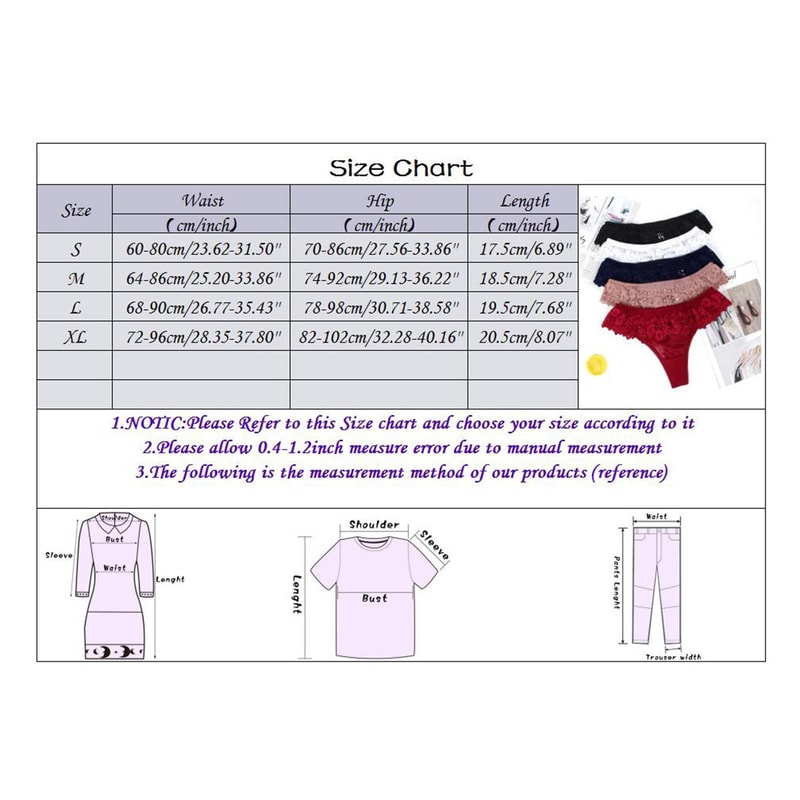 Sexy Comfortable Lingerie For Women Lace Low Thong Underwear Cotton Waist Crotch Lingerie Chemise T 6