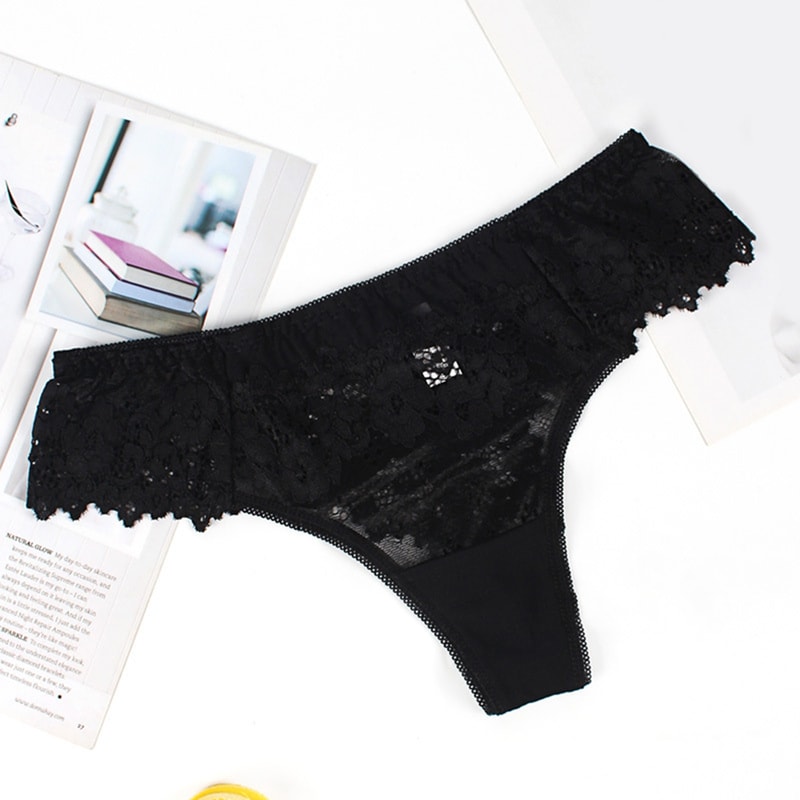 Sexy Comfortable Lingerie For Women Lace Low Thong Underwear Cotton Waist Crotch Lingerie Chemise T 3