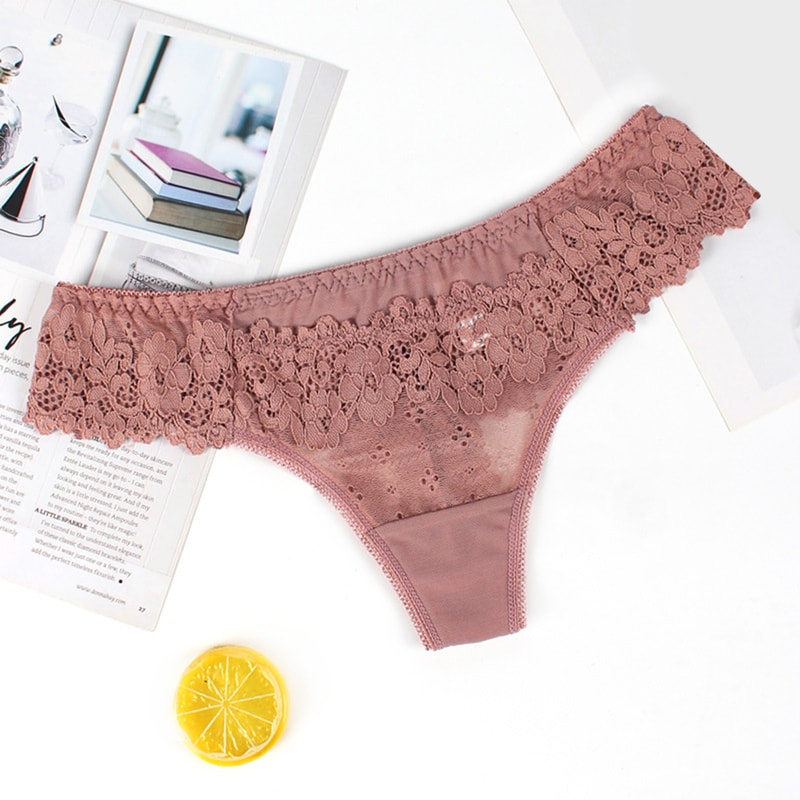 Sexy Comfortable Lingerie For Women Lace Low Thong Underwear Cotton Waist Crotch Lingerie Chemise T 1