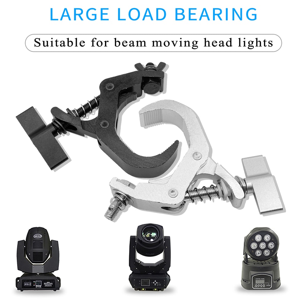 Aluminum Alloy Clamp Lots Heavy Duty Hooks 150kg Stage Light Clamp Holder Bracket Durable Stage Tru 3