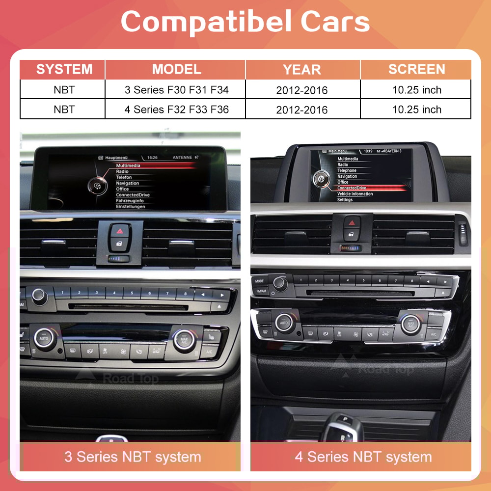 Wireless Carplay Android Auto Multimedia Display For Touch Screen NBT 2