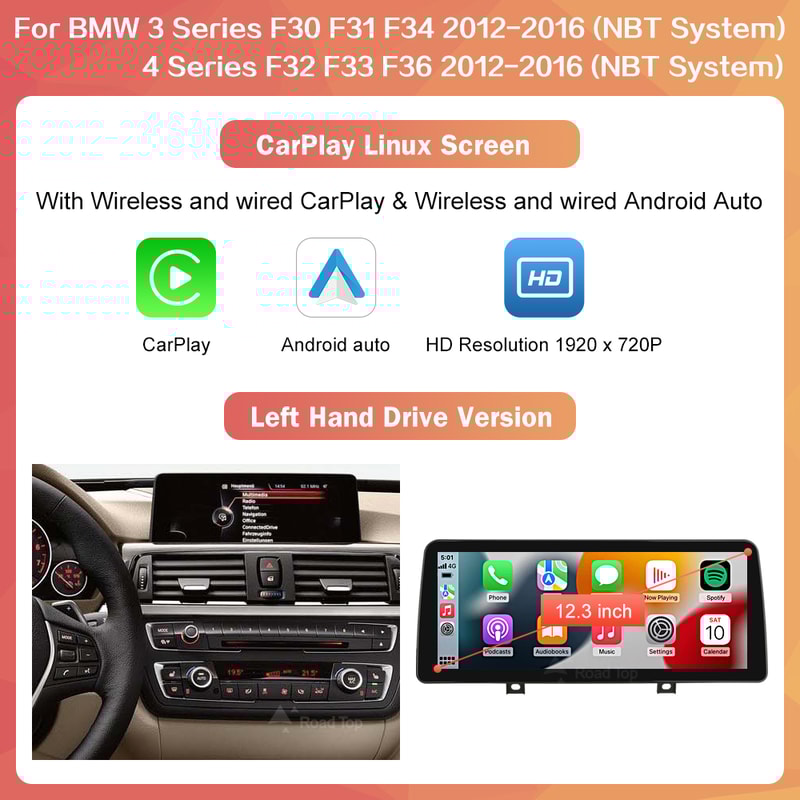 Wireless Carplay Android Auto Multimedia Display For Touch Screen NBT 1