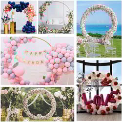 round wedding arch, circle flower stand for parties, balloon arch for birthday, christmas decor
