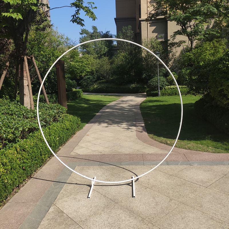 Round Wedding Arch Circle Flower Stand For Parties Balloon Arch For Birthday Christmas Decor 1