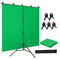 Adjustable Green Screen Kit with Stand, Green Screen Background for Gaming, Streaming, Photography