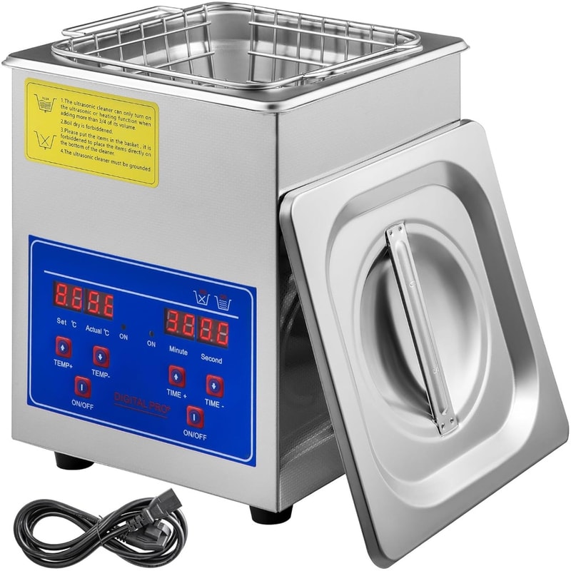 Stainless Steel Ultrasonic Cleaner 2L Capacity With Timer Perfect For Jewelry Watches Glasses And S 0