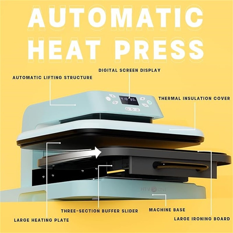 Smart Auto Heat Press Machine for T Shirts , Auto Release , Professional Quality