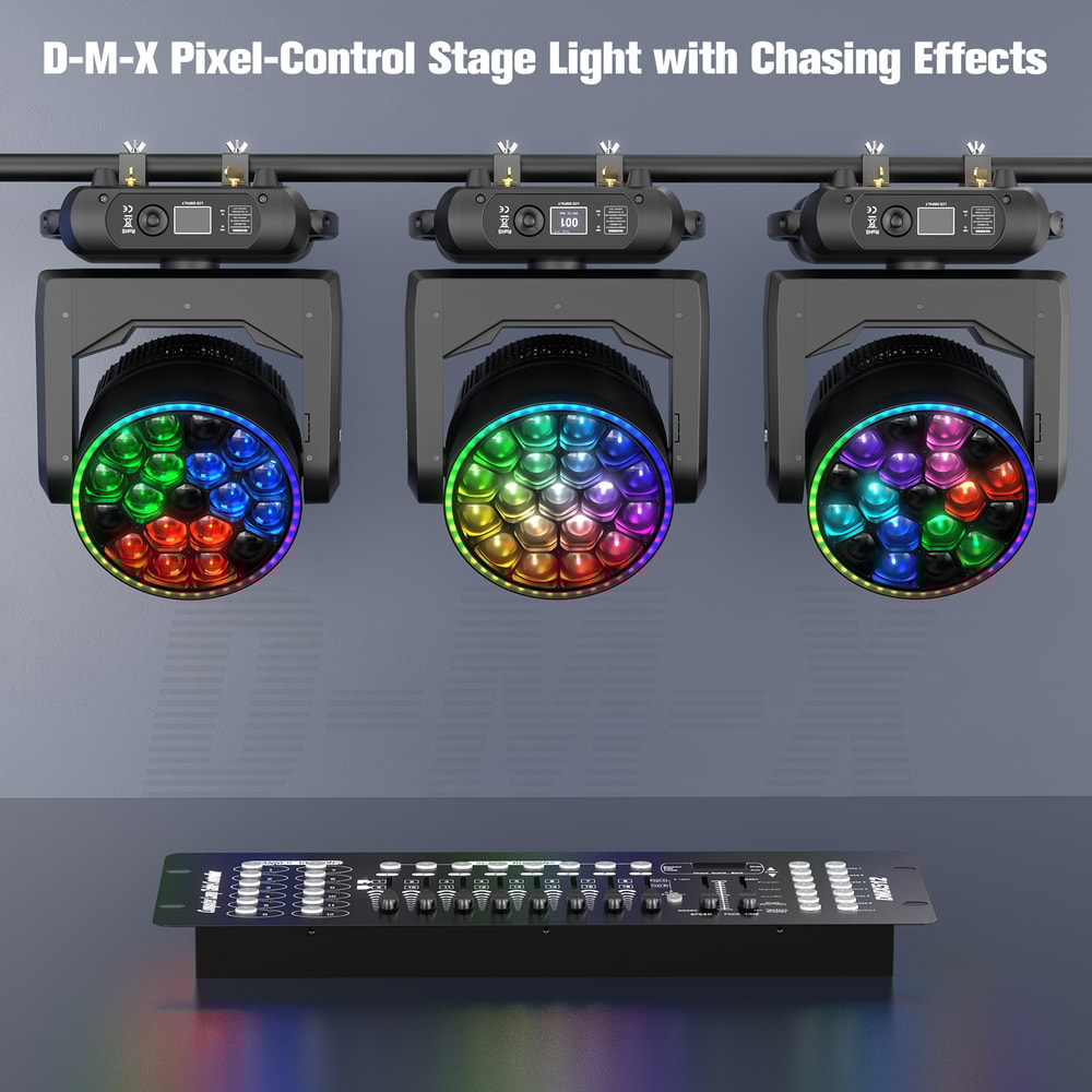 Somspot LED Moving Head Light RGBW Beam Focusing Projection Light DMX Stage Effect For Parties Bars