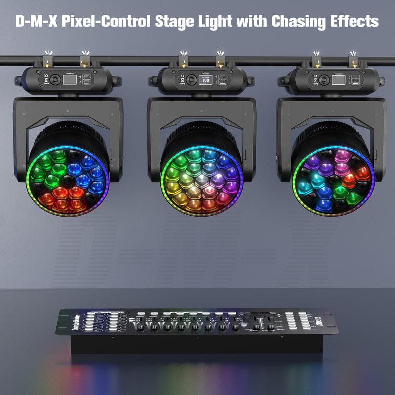 Somspot LED Moving Head Light RGBW Beam Focusing Projection Light DMX Stage Effect For Parties Bars